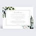 Invitation Anniversaire Adulte Triptyque végétal
