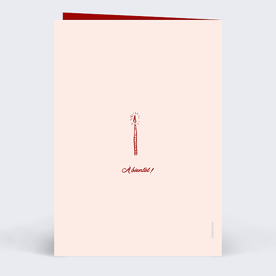 Invitation anniversaire Gâteau dessiné Verso