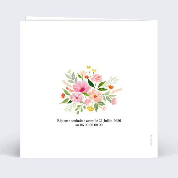 Invitation Anniversaire Adulte Aquarelle Champêtre