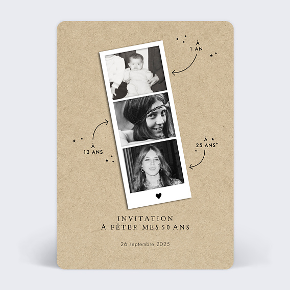 Invitation anniversaire Photomaton Fête Après 4