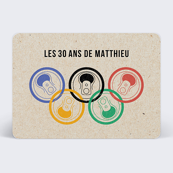 Invitation Anniversaire Adulte Olympiades