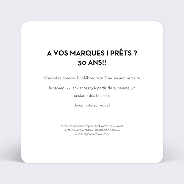 Invitation Anniversaire Sport Popcarte
