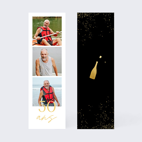 Invitation anniversaire Champagne Festif