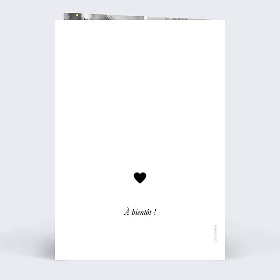 Invitation anniversaire Photo Paillettes Verso