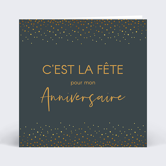 Invitation anniversaire Élégance Recto