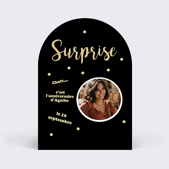 Invitation Anniversaire Adulte Surprise chic