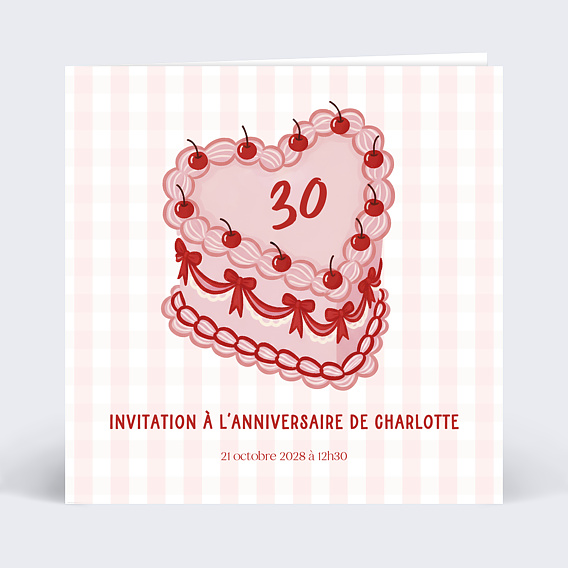 Invitation anniversaire Gâteau glacé