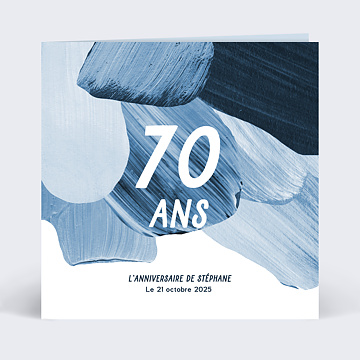 Invitation Anniversaire Adulte Azure