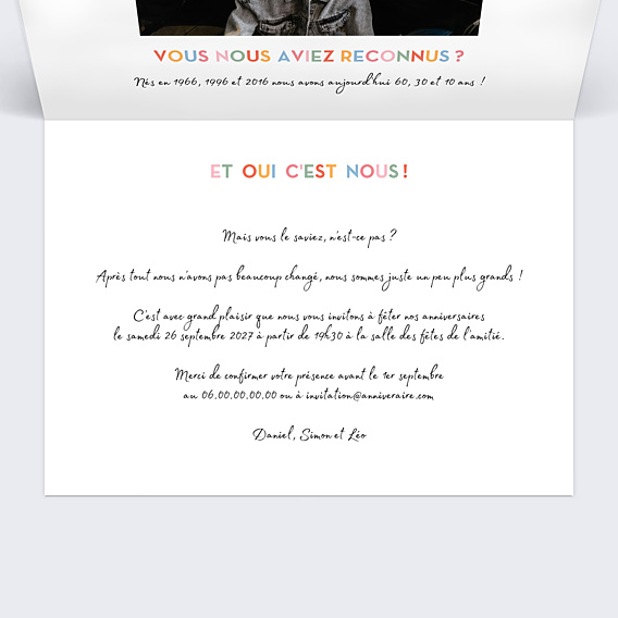 Invitation Anniversaire Adulte Devinette colorée 3
