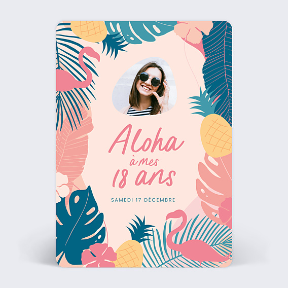 Invitation Anniversaire Adulte Aloha