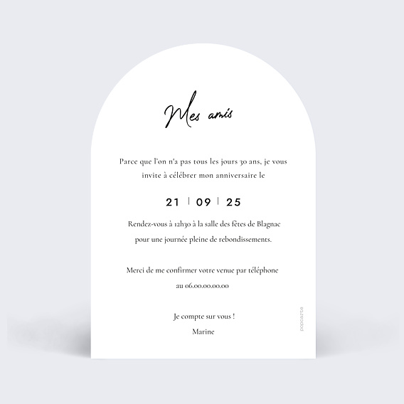 Invitation Anniversaire Adulte Solstice