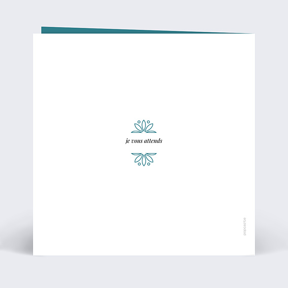 Invitation anniversaire Mosaïque Verso