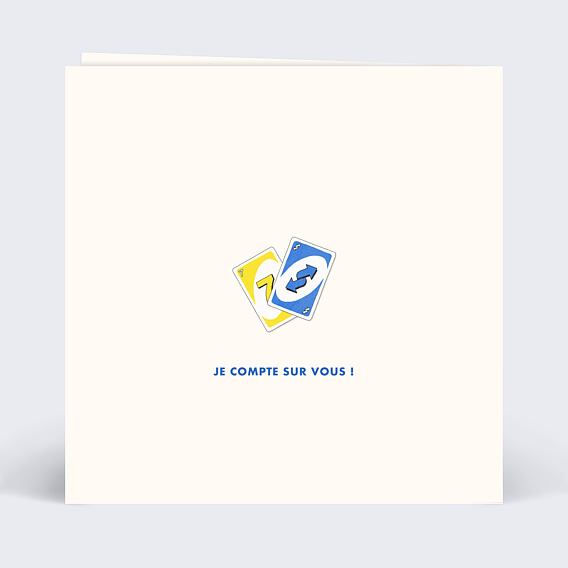 Invitation anniversaire Plus 1 Verso