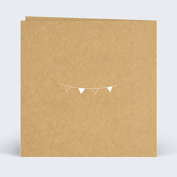 Invitation Anniversaire Adulte Fanions Bucoliques Kraft