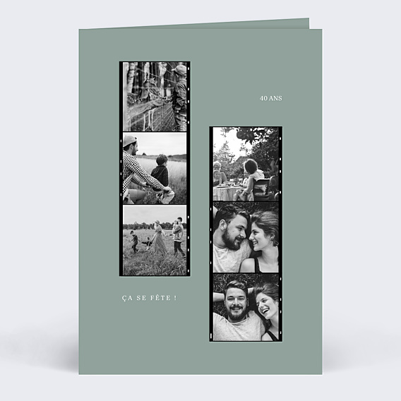 Invitation Anniversaire Adulte Pellicule Souvenirs