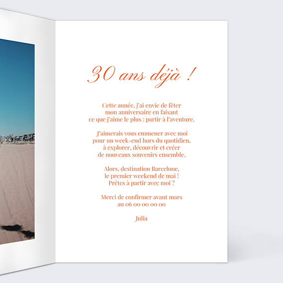 Invitation Anniversaire Adulte Fête en voyage
