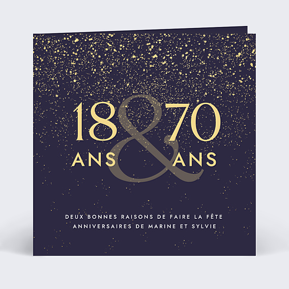 Invitation anniversaire Double pluie de fête