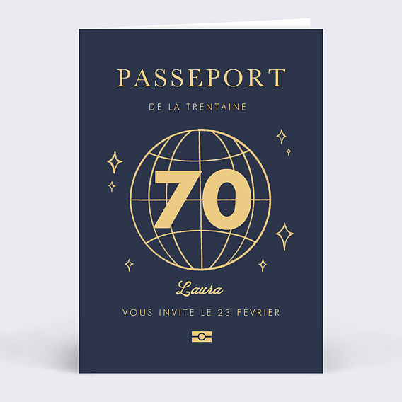 Invitation anniversaire Passeport