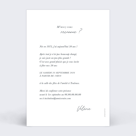 Invitation Anniversaire Adulte Belle Époque