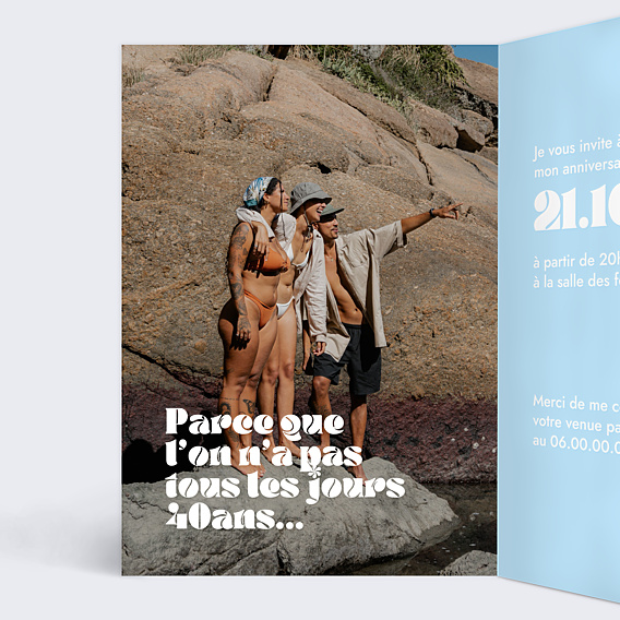 Invitation Anniversaire Adulte 40 ans Original