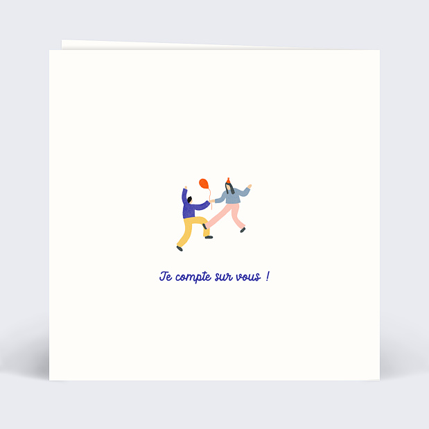 Invitation Anniversaire Adulte Grande Fête Verso