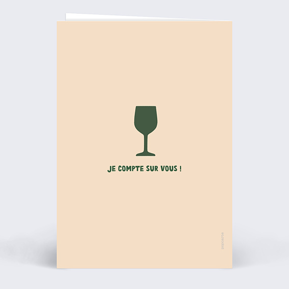 Invitation anniversaire Verres colorés Verso