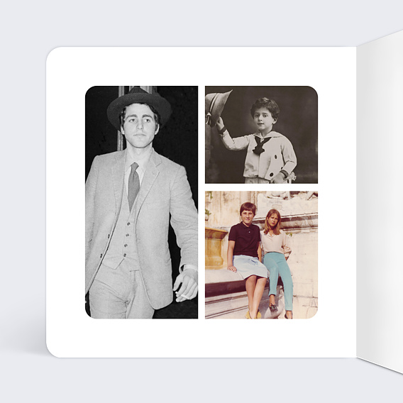 Invitation anniversaire Tourbillon Intérieur Gauche