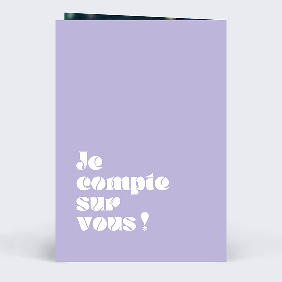 Invitation anniversaire 60 ans Original Verso