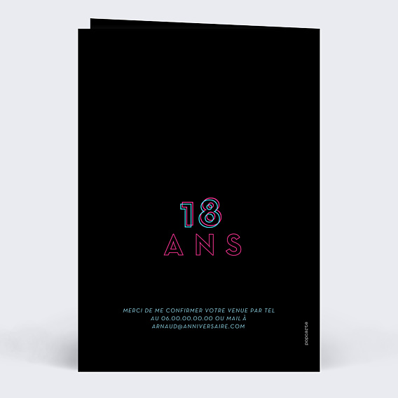 Invitation Anniversaire Adulte Funny Neons
