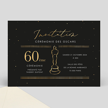 Invitation Anniversaire Adulte C�r�monie des Oscars