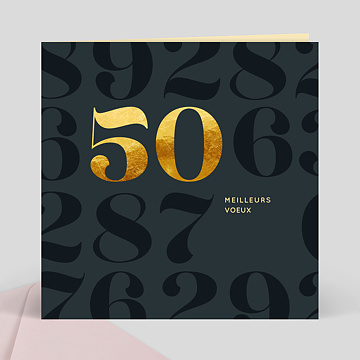 Invitation Anniversaire Tropical Gold Popcarte