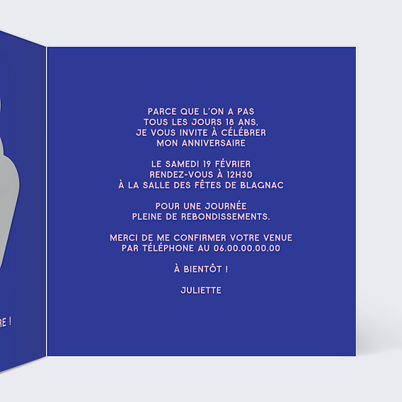 Invitation Anniversaire Adulte 20 bubble