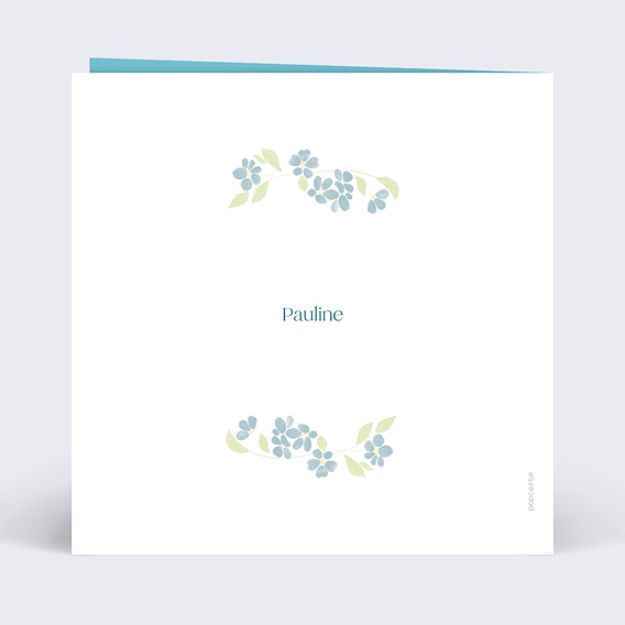Invitation Anniversaire Adulte Petites fleurs bleues