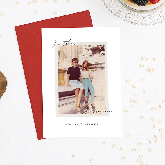 Invitation anniversaire Belle Époque Après 1