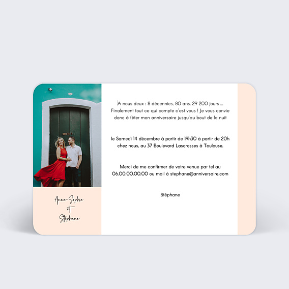 Invitation Anniversaire Adulte Bandeau