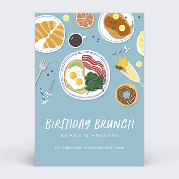 Invitation anniversaire Brunch