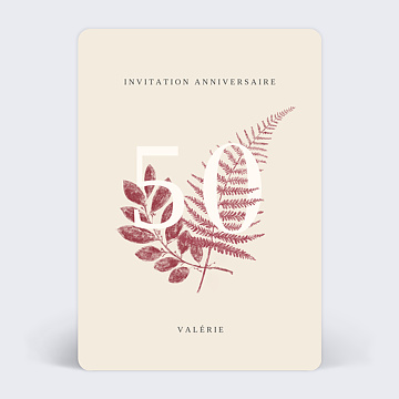 Invitation anniversaire adulte Esprit Floral 