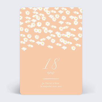 Invitation Anniversaire Adulte Marguerite