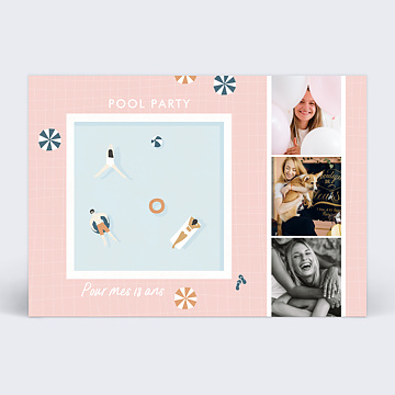 Invitation Anniversaire Adulte Pool