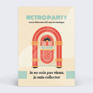 Invitation anniversaire Rétro Juke Box