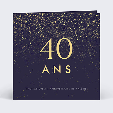 Invitation anniversaire adulte Pluie de Fête