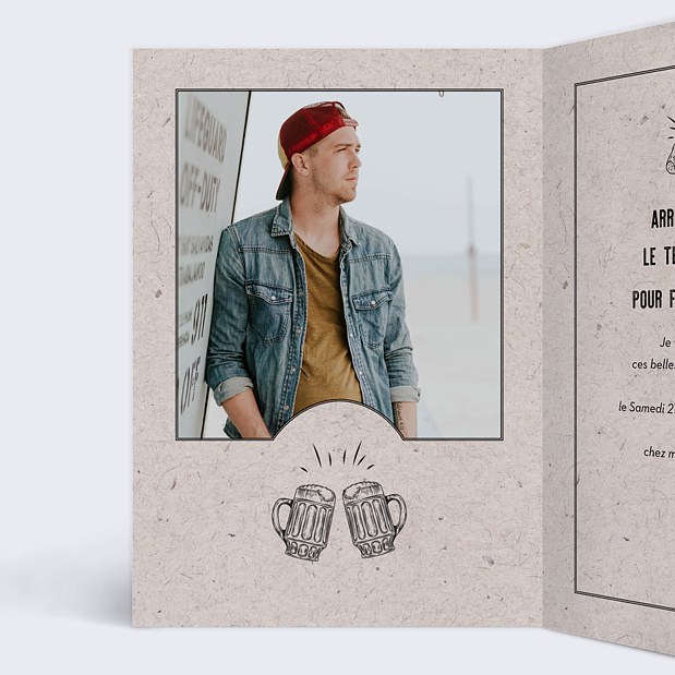 Invitation Anniversaire Pizza Party Intérieur Gauche
