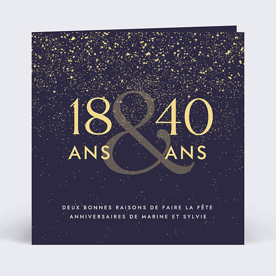 Invitation anniversaire Double pluie de fête