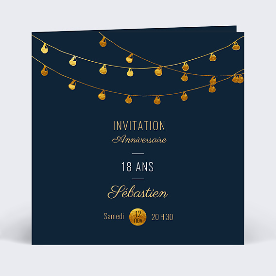 Invitation Anniversaire Adulte Guinguette simple