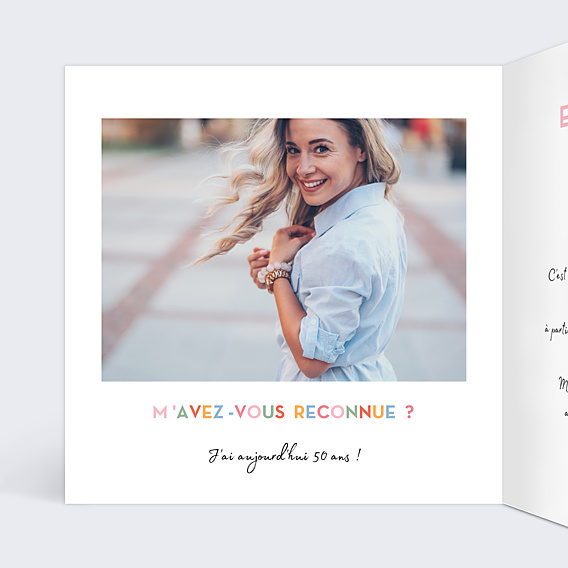 Invitation Anniversaire Adulte Devinette Colorée