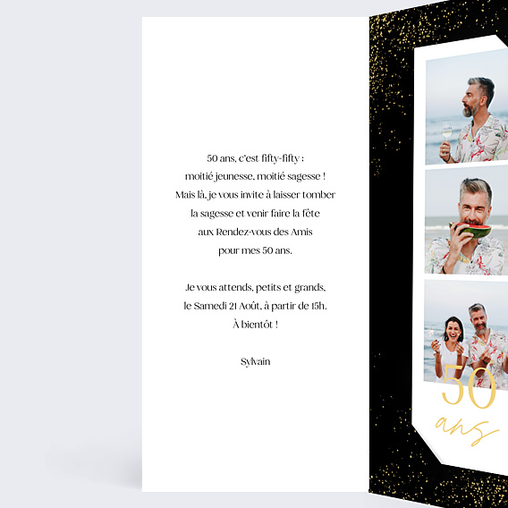 Invitation Anniversaire Adulte Champagne Festif