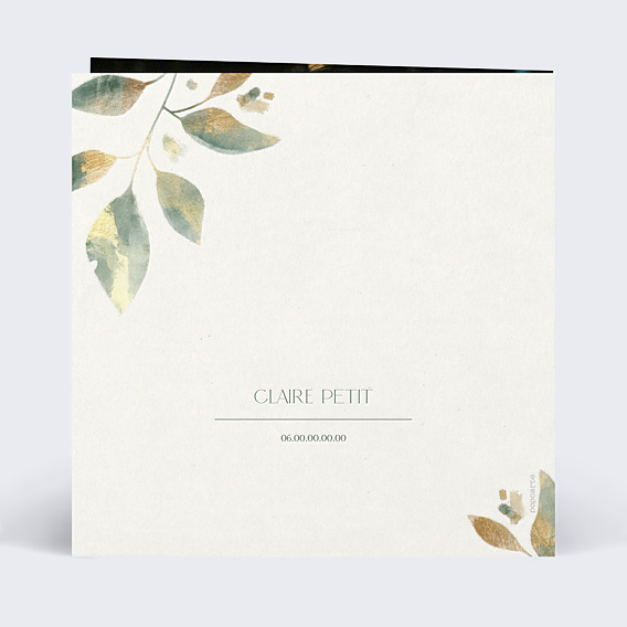 Invitation Anniversaire Adulte Feuilles de jade