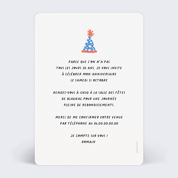 Invitation Anniversaire Adulte Mets ton Chapeau