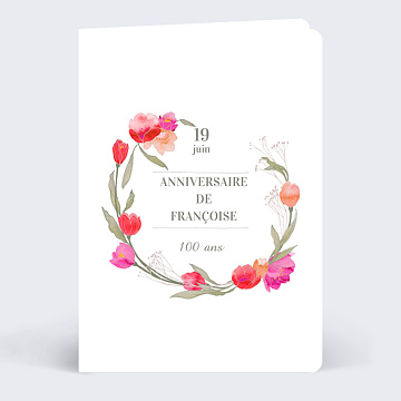Invitation Anniversaire Adulte Anniversaire Floral