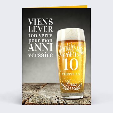 Invitation Anniversaire Adulte Cheers